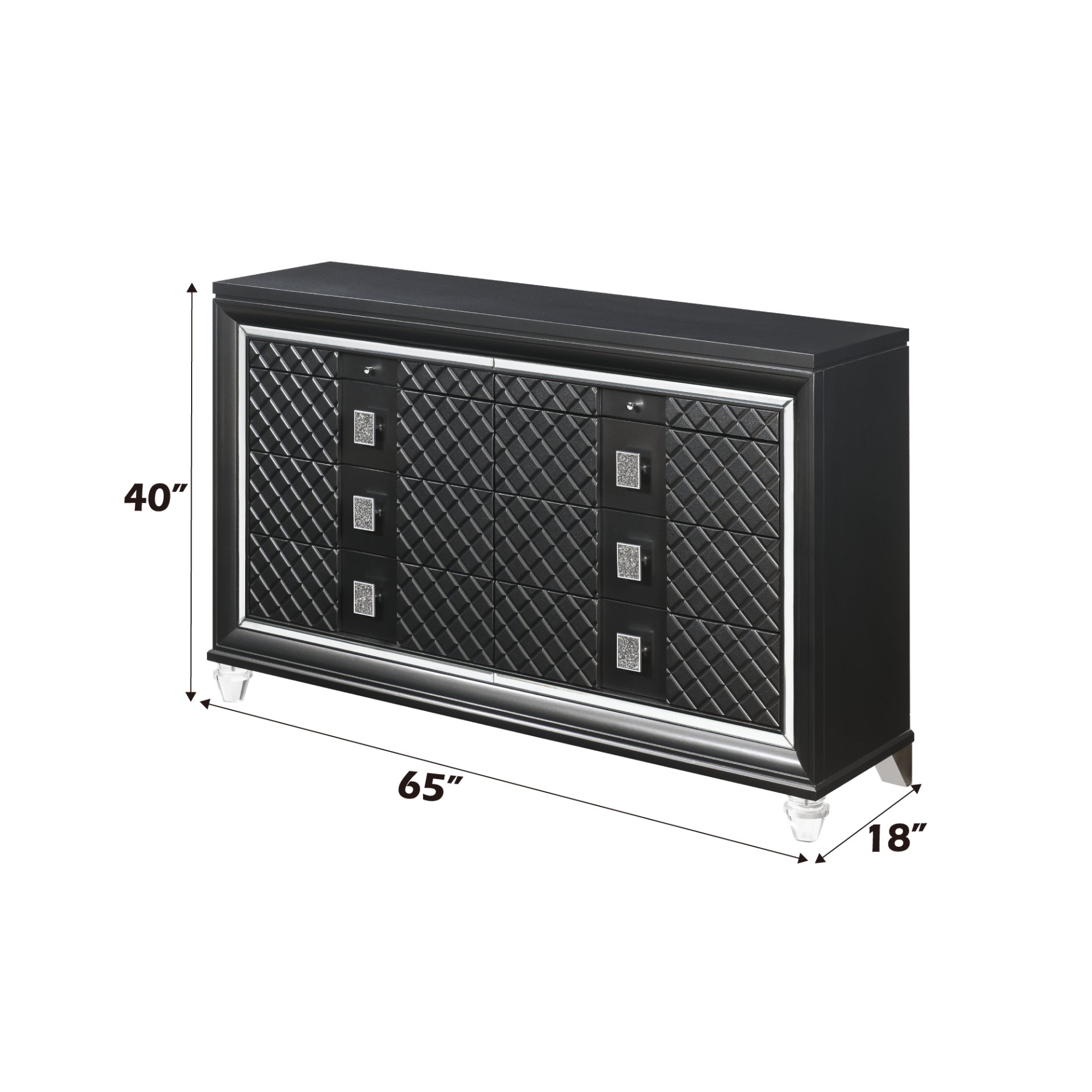 Sawyer - Metallic Dresser - Gray - Image 2