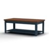Nantucket - Chairside Table Wooden - Blue Denim, Whiskey - Image 10