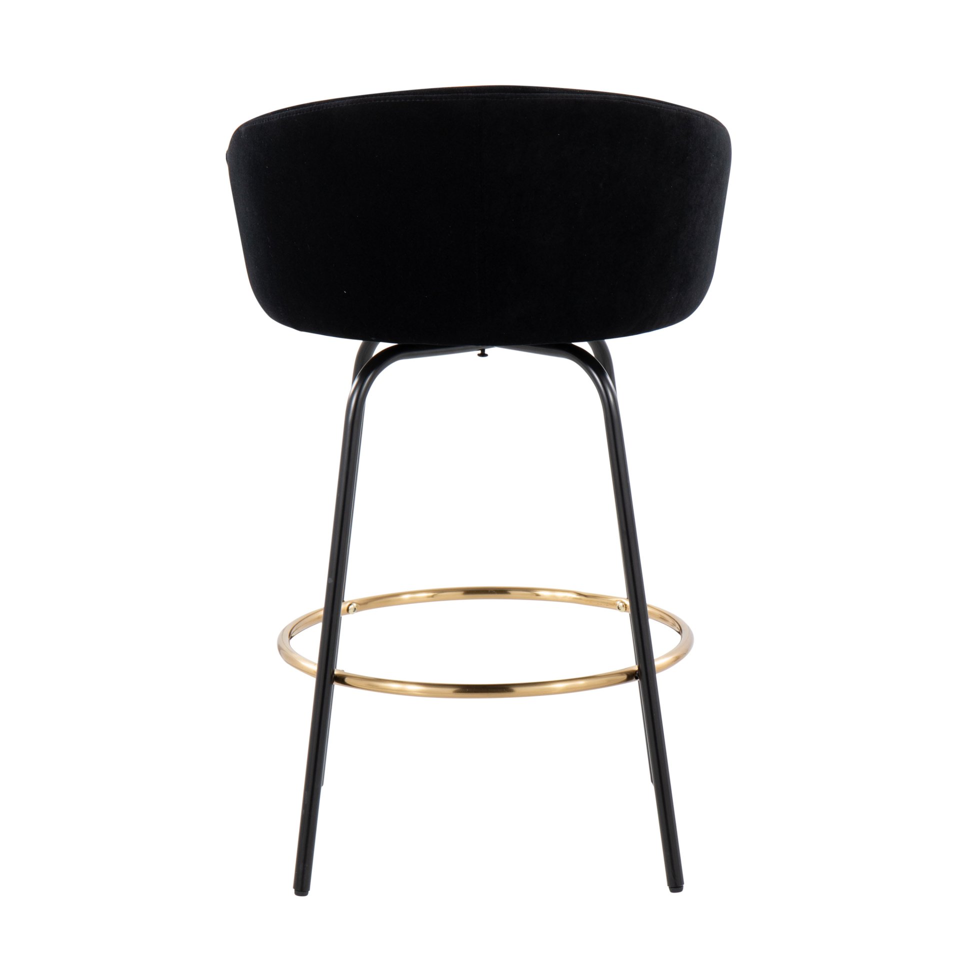 Claire - Contemporary / Glam Counter Stool (Set of 2) - Black / Gold - Image 5