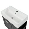 Modern Wall Mounted Bathroom Vanity With Sink, Soft Close Drawer, Adjustable Shelf, Toilet Paper Holder - Black - Image 19