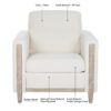1 Seater Sofa For Living Room - Beige - Image 5