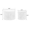 Classic 2 Piece Round Chenille Storage Ottoman Set With Drum Shaped Stool And Desktop Panel - Beige - Image 2