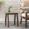 Kinesis - Outdoor Side Table With Slatted Top And Wood Frame - Gray - Image 5