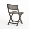 Bistro Foldable Chair With Wicker Backrest (Set of 2) - Gray / Brown - Image 7