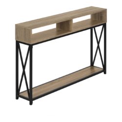 Accent Table, Console, Entryway, Narrow, Sofa, Living Room, Bedroom, Contemporary, Modern - Taupe