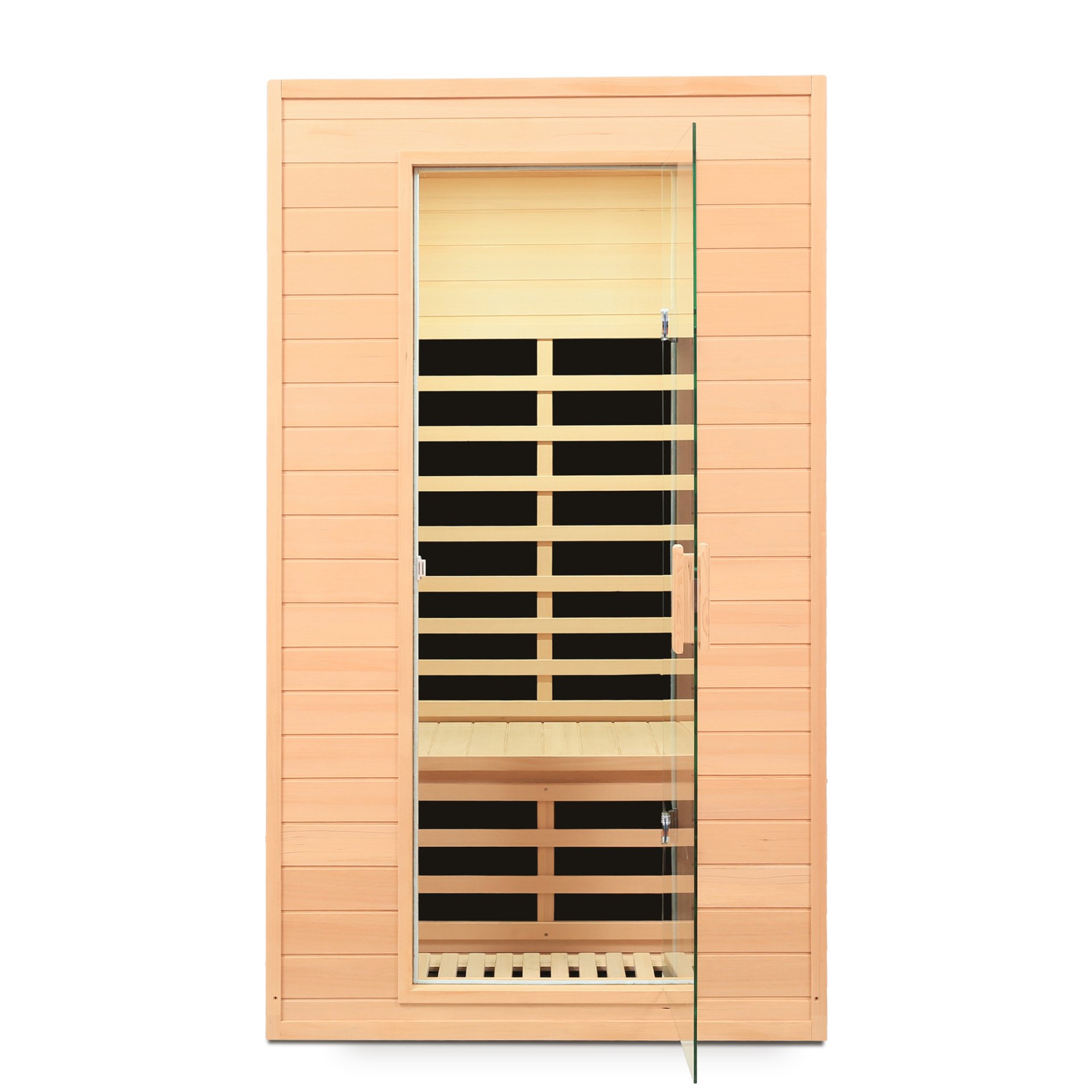 Hemlock - 2 Person Far Infrared Roof Embedded Indoor Sauna Room - Natural Wood - Image 4