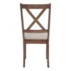 Dining Chair Side, Upholstered For Dining Room, Transitional (Set of 2) - Beige - Image 4