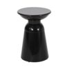 Serenita - Outdoor Iron Side Tables With Flared Design, (Set of 2) - Black - Image 6