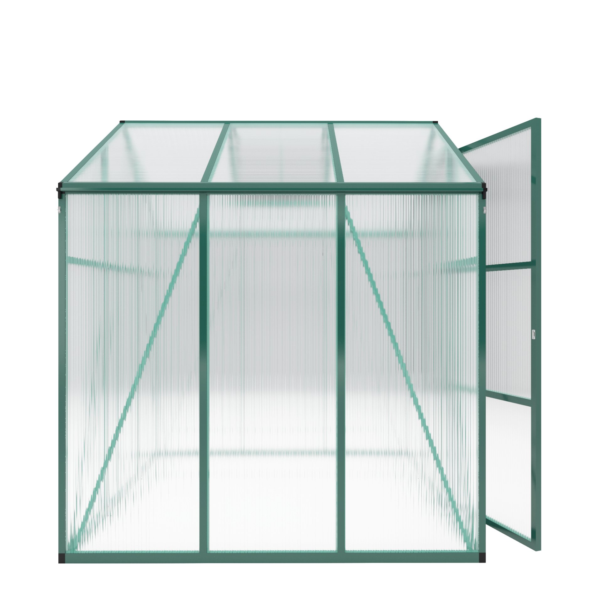 Newly Marketed Gain Height Windproof Aluminum Greenhouse 6 X 6 Ft Polycarbonate Greenhouse Raised Base And Anchor Aluminum Heavy Duty Walk - In Greenhouses For Outdoor Backyard In All Season - Green - Image 11