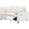 Power Recliner Sectional Sofa Home Theater Reclining Sofa With Two USB Ports, Two Storage Drawers For Living Room - Beige - Image 24