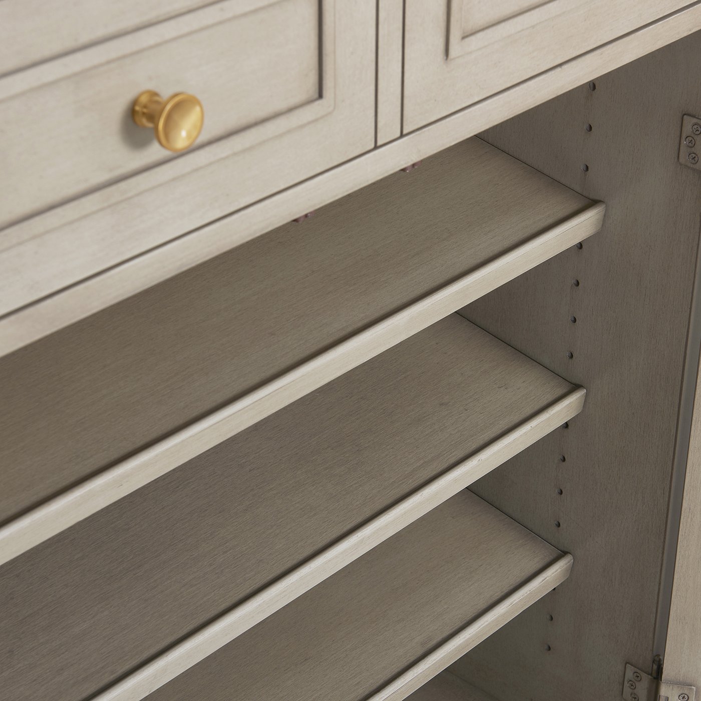 Dauphin - Handpainted Entryway Storage Cabinet - Gray Cashmere - Image 5