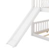 Full Over Full Bunk Bed With Convertible Slide And Ladder - White - Image 8