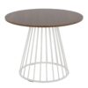 Canary Cosmo - Contemporary Dining Table - White / Walnut - Image 2