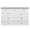 Full Solid Pine Murphy Bed Chest With Charging Station And Large Storage Drawer For Home Office Or Small Room - White / Walnut - Image 13
