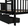 Full Over Full Bunk Bed With Drawers And Ladder For Bedroom - Espresso - Image 5
