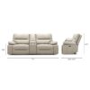 Malibu - Modern Power Motion 3 Piece Reclining Loveseat Sofa With Cup Holders - Cream Taupe Beige - Image 9