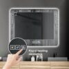 28" Bathroom Mirror With LED Lights Front And Backlit, Anti-Fog Lighted Vanity Mirrors For Wall Mounted And 5 Level Dimmable, Horizontal / Vertical - Clear - Image 7