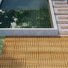 20 Piece Interlocking Deck Tiles Striped Pattern, Square Acacia Hardwood Outdoor Flooring For Patio, Bancony, Pool Side - Yellow - Image 25