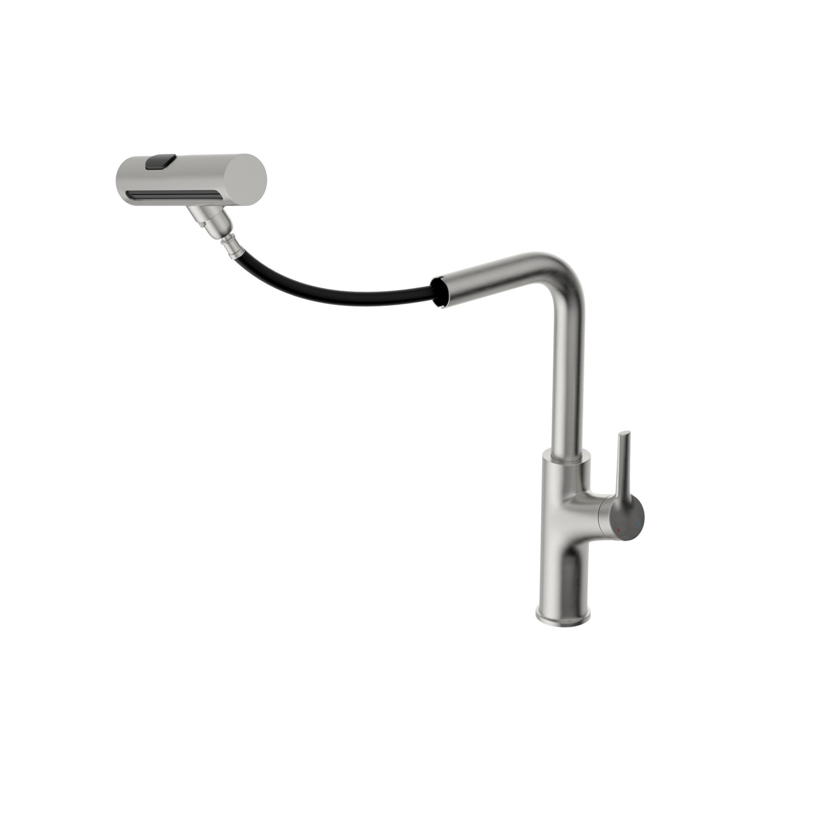 30" Single Bowl Drop In Kitchen Sink With Pull Out Faucet And Soap Dispenser - Brushed Nickel - Image 15