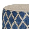 Edgeley - Round Pouf - Classic Blue / Natural - Image 3