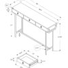 Accent Console Table For Entryway, Storage Drawer, Glossy Contemporary & Modern - White - Image 6
