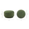 Fuji - Mushroom Footstool Ottoman - Moss Green - Image 8