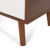 TV Stand With Shelves And Splayed Legs - White / Walnut - Image 7