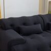 Large Size 2 Seater Sofa, Pure Foam Comfy Sofa Couch, Modern Lounge Sofa For Living Room, Apartment - Dark Gray - Image 11