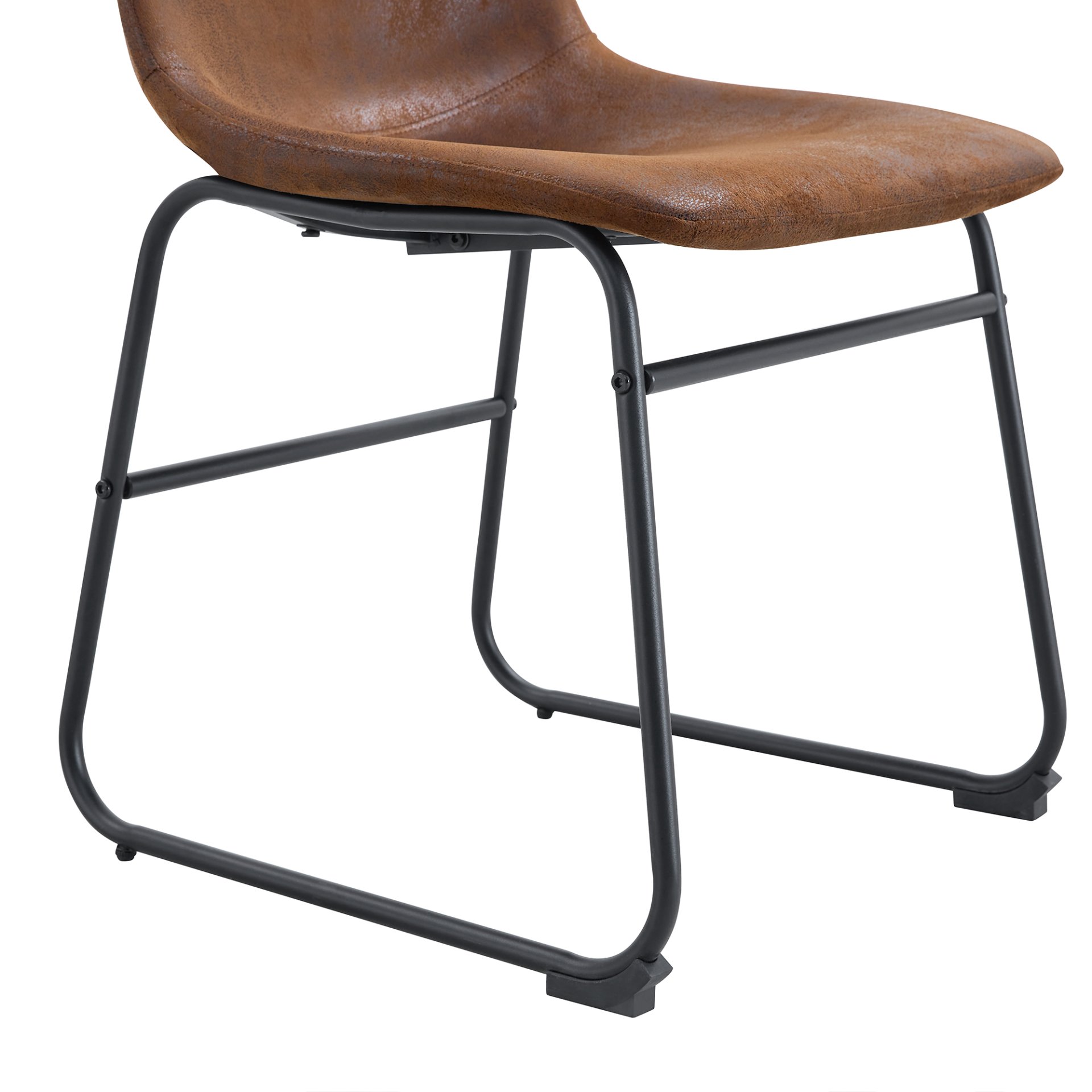 (Set of 4) Retro Chairs, Comfortable Bar Stools, Suitable For Industrial And Vintage Style Environments - Brown - Image 15