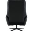 Labotina - Top Grain Leather Accent Chair With Swivel & Ottoman - Black - Image 5