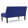 Contemporary Loveseat With Upholstered Fabric And Birch Wood Legs - Navy Blue - Image 9