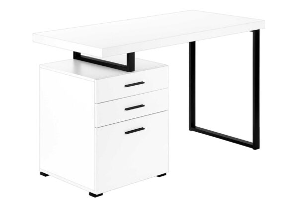 Computer Desk For Home Office, Laptop, Left Right Set - Up, Storage Drawers - White