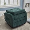 Accent Chair TV Chair Lazy Recliner Comfortable Fabric Leisure Sofa, Modern High Back Armchair - Deep Green - Image 7