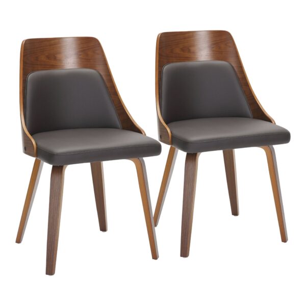 Anabelle - Mid-Century Modern Dining / Chair (Set of 2) - Walnut / Brown