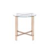 Veises - Clear Glass Top With End Table - Champagne - Image 4