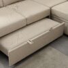 Sectional Sofa Bed - Beige - Image 4
