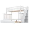 Twin Over Full Bunk Bed With Trundle And Staircase - White - Image 7