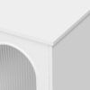 Modern TV Stand, TV Cabinet With 5 Metal Legs And Metal Handles, 2 Drawers And 2 Cabinets With Fluted Glass Doors For Living Room, Up To 80" - White - Image 14