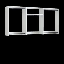 Devi - Wall Mounted Wood Closet System Modular Design - Warm White