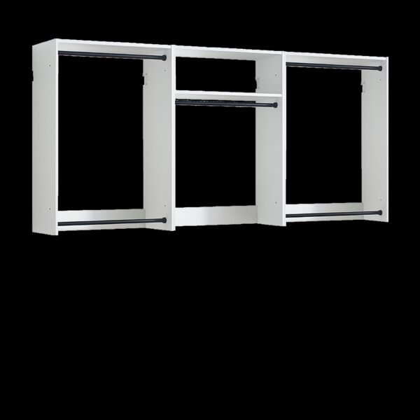 Devi - Wall Mounted Wood Closet System Modular Design - Warm White