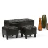 Dover - 3 Piece Storage Ottoman - Tanners Brown - Image 8