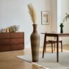 Tall Vase - Brown Decorative Floor Vase, Classic Neat Floor Vase Tall Freestanding Flower Holder, Artificial Rattan Vase, Floor Vase, Flower Holder For Home Decor - Gray - Image 13