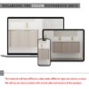 Contemporary 48" Wall Mounted Bathroom Vanity With 3 Soft Close Doors - Khaki - Image 7