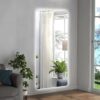 Wall Mounted Full Body Mirror With Dimming Lights Glass - Silver - Image 4