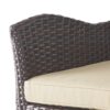 Outdoor Modern Rattan Swivel Barstool With Tapered Legs - Beige / Multibrown - Image 12