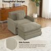 Modern Sofa Modular Sofa Couch Upholstered L - Shape Sectional Sofa With Side Storage Pockets For Living Room - Brown - Image 7