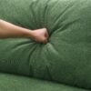 Modular Sectional Living Room Sofa Set, Modern Minimalist Style Couch, Upholstered Sleeper Sofa Salon, 2 Piece Free Combination, L-Shape - Green - Image 17