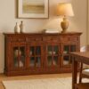 Large Glazed Sideboard - Cherry - Image 8