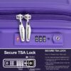 Expandable Hardshell Suitcase Double Spinner Wheels Pp Luggage Sets Lightweight Durable Suitcase & Tsa Lock, 3 Piece Set (20/24/28) - Purple - Image 7