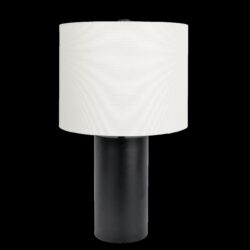 Aura - Table Lamp With On / Off Switch Block Base - Black / White